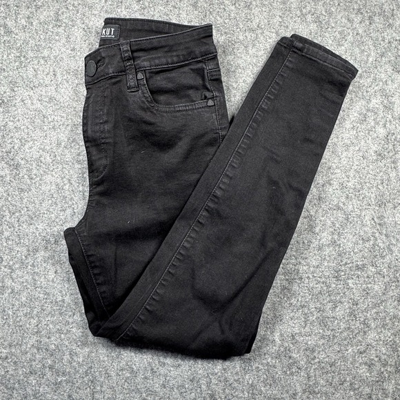 Kut from the Kloth Denim - KUT from the Kloth Donna High‎ Waist Ankle Skinny Jeans Black Women's/Juniors 2